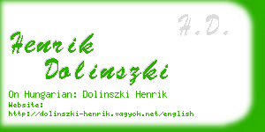 henrik dolinszki business card